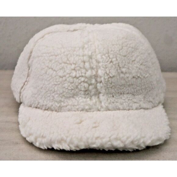 Banana Republic 823357-00 Baby Sz S/M Cream Faux Shearling Baseball Cap Hat - Picture 1 of 6